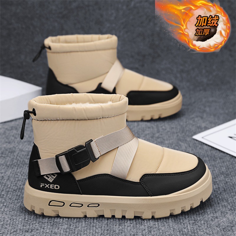 Men Shoes Online - Winter-Herren-High-Top-Schuhe mit dicken Sohlen, rutschfeste, mit