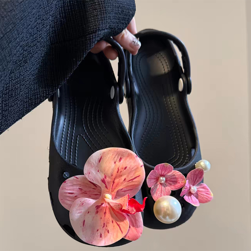 Men Shoes Elegant - Designer Retro Blumen DIY Ballett-Clogs Damen