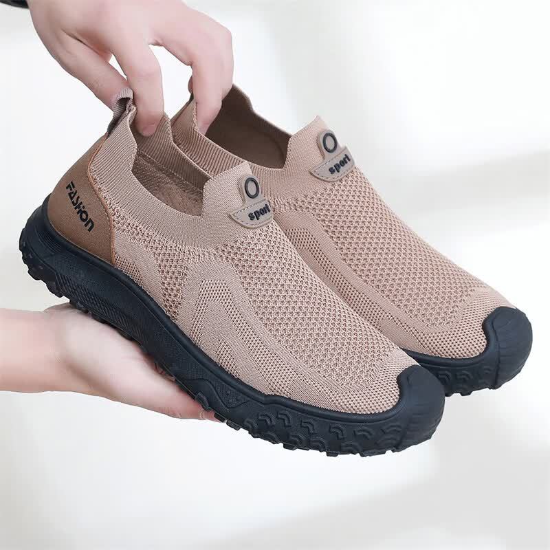 Men Shoes Designer - Sommerliche Herren-Freizeitschuhe mit elastischem Slip-On-Design, stoßfester