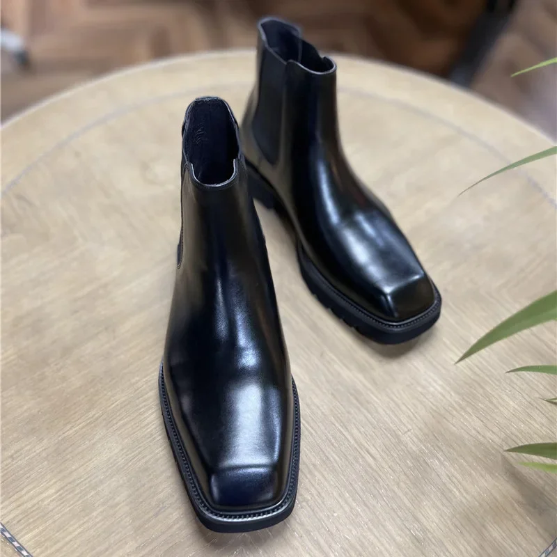 Men Shoes Elegant - Elegante Herren-Stiefel aus echtem Leder, luxuriös,