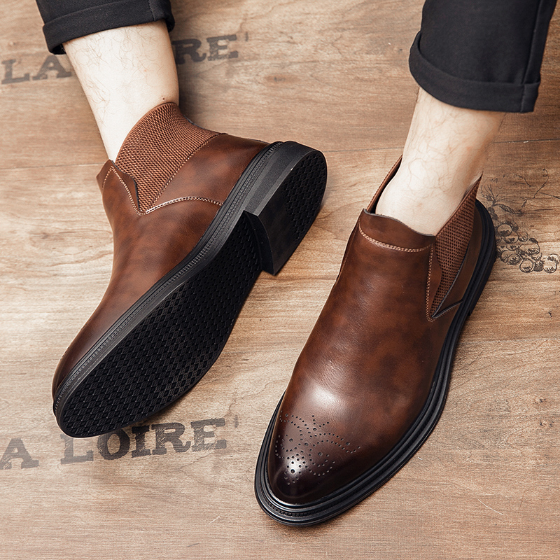 Men'S Shoes Low Top - High-Top-Lederschuhe sind vielseitig einsetzbar für Herren,