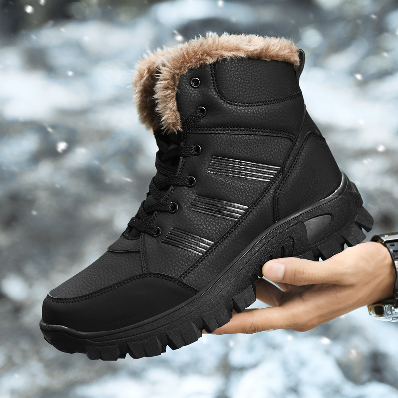 Men Shoes Online - Herren-Winterstiefel 2025, warm, wasserdicht, rutschfest, Plüsch-Turnschuhe,