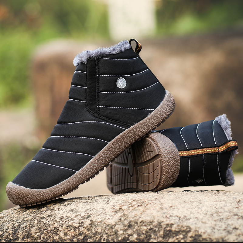 Men Shoes Online - Wasserdichte und Rutschfeste Schneestiefel Übergrößen Baumwollschuhe