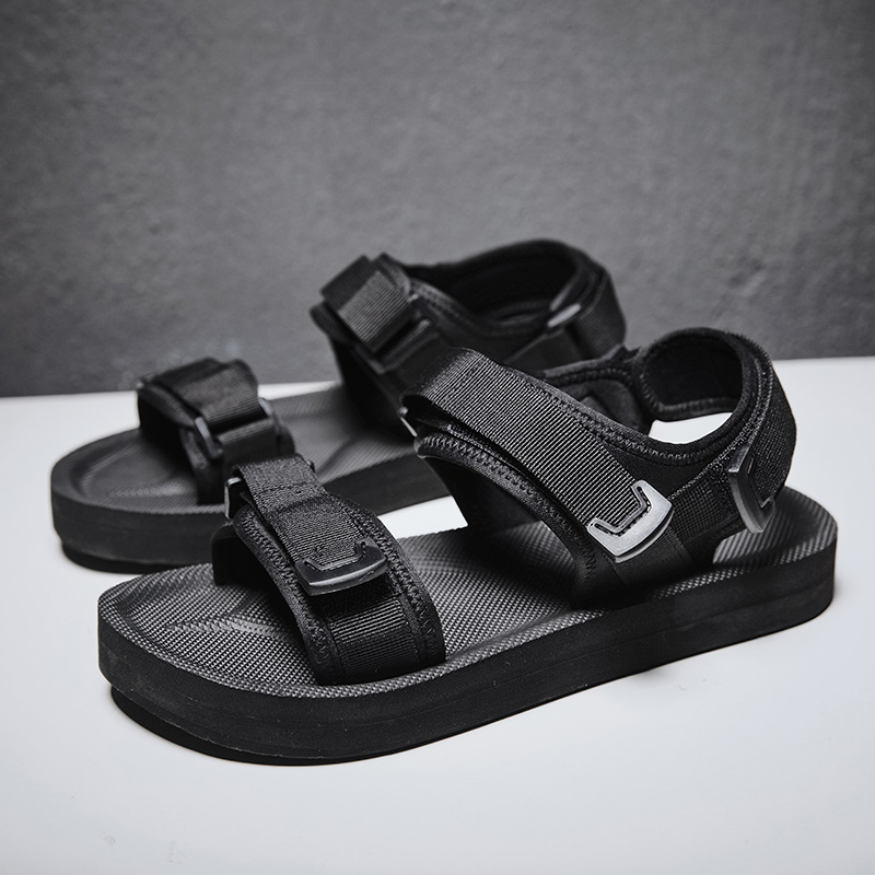 Verstellbare flache Sandalen f – Men'S Shoes With Velcro Bewertung und Preis