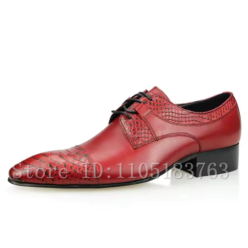 Herren Rote Echtleder Oxford-S – Men Shoes Elegant Bewertung und Preis