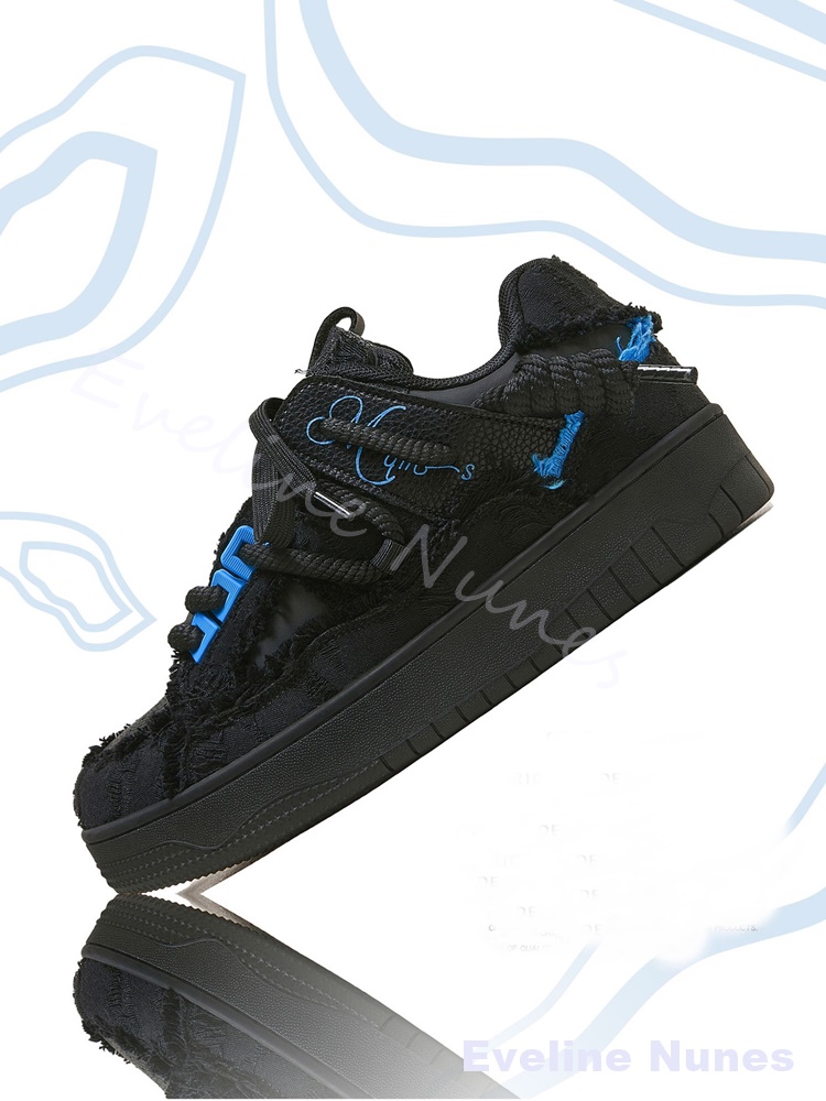 Schwarze Ausgefranste Plateau- – Men'S Shoes Low Top Bewertung und Preis