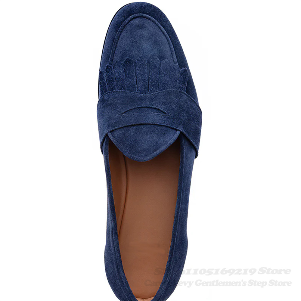 Marineblaue Wildleder-Loafer f – Men Shoes Elegant Bewertung und Preis
