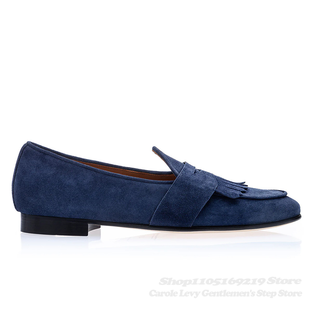 Marineblaue Wildleder-Loafer f – Men Shoes Elegant Bewertung und Preis